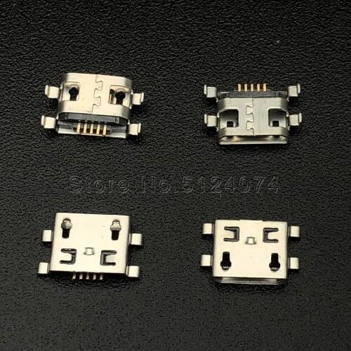 20pcs/lot Copper Micro USB 5P 5pin Sink board 0.8 No Curling Edge 4-legged Plug-in Mac USB female socket