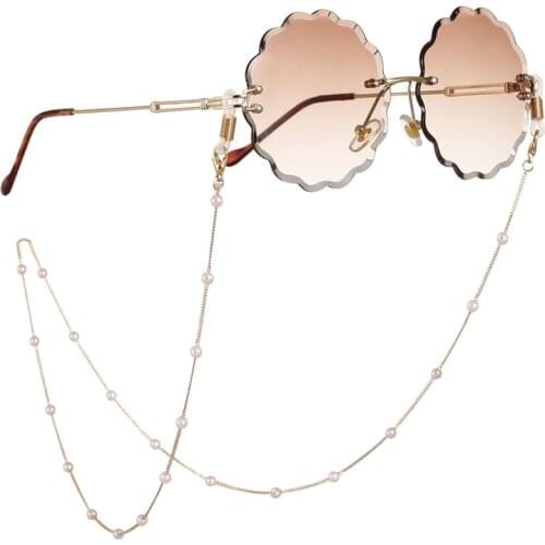 2019 Last Season Beaded Sunglasses Chain Delicate Imitation Pearl Handmade Fashion Chain for Eyewearing Daily Chain for Women