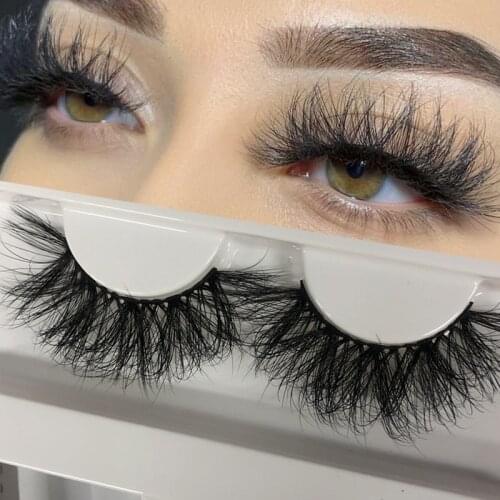 Buzzme New Styles Fluffy 25mm Length Eyelashes Real Mink Cruelty Free Maquillaje Lashes Messy Dramatic False Eyelash