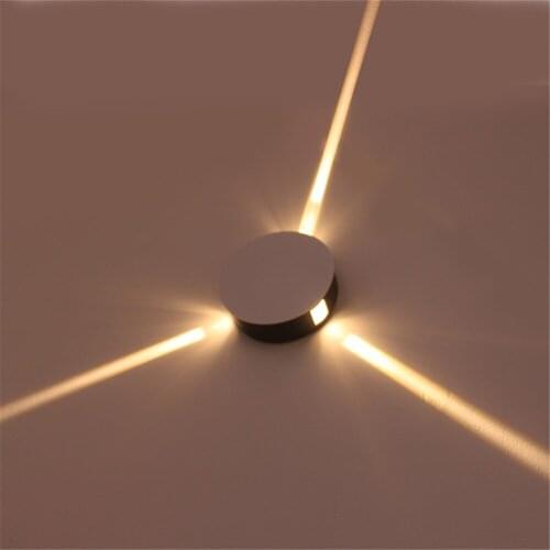 Wall lamp led CREE LED 3/4side lighting cross stairs led ktv hotel aisle sconce lamp round indoor light for scorne