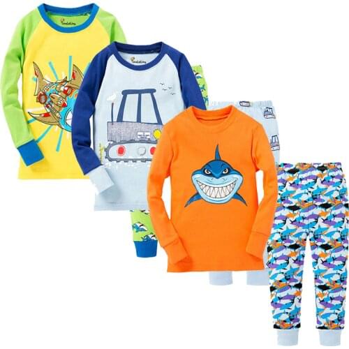 Phoebe Cat Little Girls Lovely Pajamas Long Sleeve Pyjamas Girls childrens sleepwear Girls Clothes Pijamas for 2-7 Years