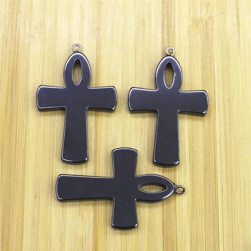 20pcs/Lot Egypt Symbol Stainless Steel Cross Charm Ankh Cross Pendant Charms Fit Necklace DIY Jewelry Making
