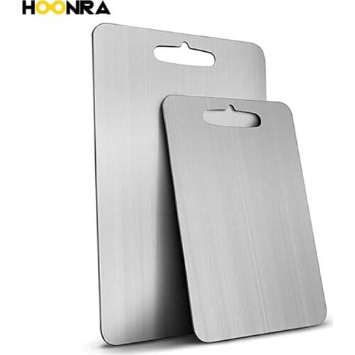 HOONRA 304 Stainless Steel Chopping Block Antibacterial Anti-mildew Cutting Boards Chopping Board Fruit Vegetable Meat Tools
