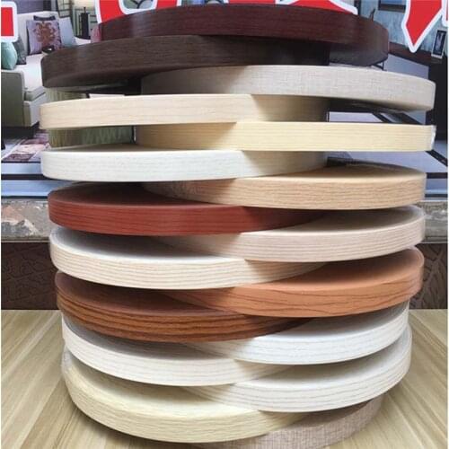 Self Adhesive Furniture Wood Veneer Decorative Edge Banding PVC for Furniture Cabinet Office Table Wood Surface Edging 10m/20m
