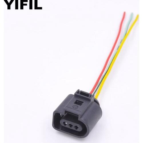 1pcs/lot 3 Pin/Way Camshaft Cam Sensor Plug Connector With Wire Pigtail For VW Tiguan Audi A4 A6 AVK 3.0 2002-2004 1J0 973 703