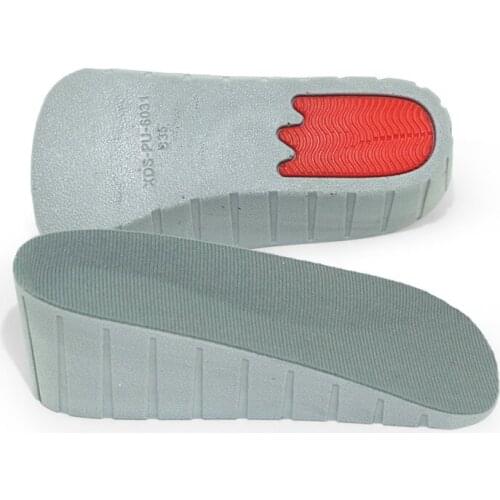 Elevator Increased Shoes Pad Pu Sports Shoes Insoles Men Women Breathable Sweat-Absorbent Heightening Insole