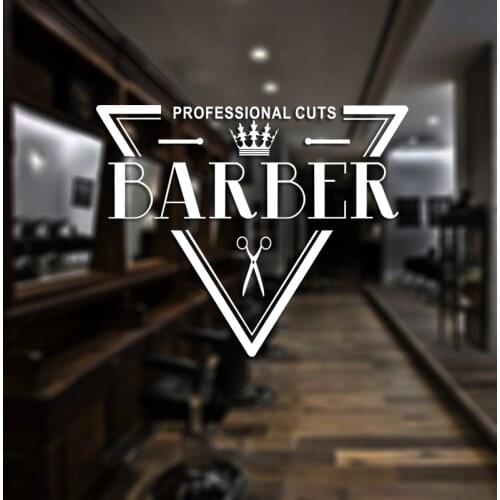Barber Shop Sticker Customized Chop Bread Decal Posters Vinyl Wall Art Decor Windows Decoration Haircut Shavers Decals