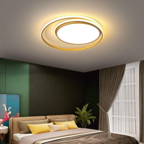 New Led Chandeliers For Bedroom Living Room Kitchen With Remote Control Home Rectangle Gold Modern Ceiling Lamp Lighting Fixture
