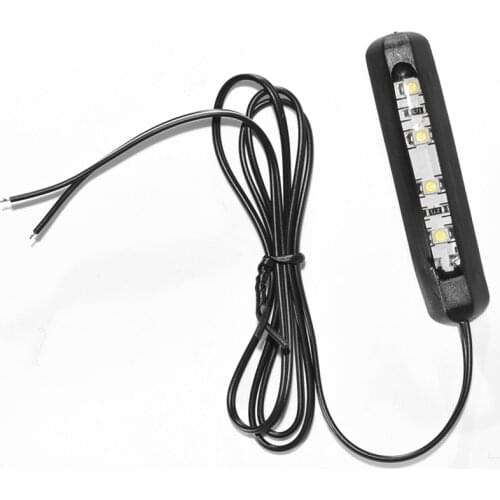 Car Motorcycle Led Tiny Rear Number Plate Light Lamp 12V 4Led Number Plate Tail Light Car License Plate Decoration Light Parts