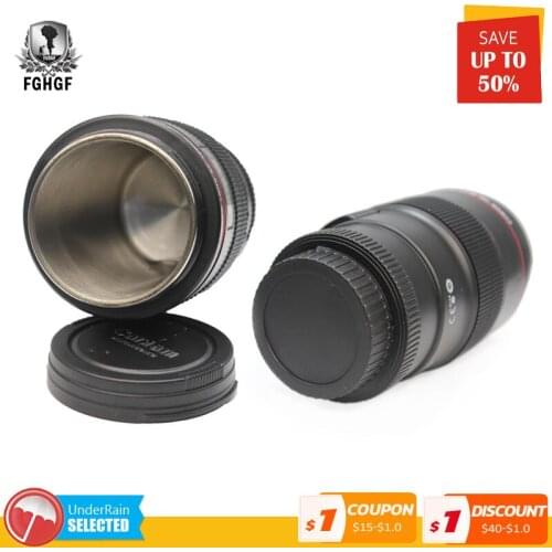 Camera 420ML Lens Telescopic Mug ABS+Silicone+Stainless Steel Coffee Cup With Thermos Coffee Caneca Travel High Quality Mugs