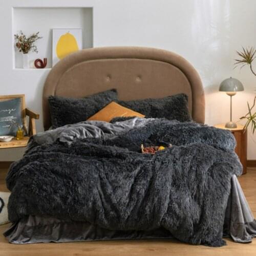 Gorgeous Boys Bedding Set Coral Fleece Thick Winter Milk Fleece Flannel Duvet Cover Pillowcase Flat Sheet Fitted Sheet Bed Skirt