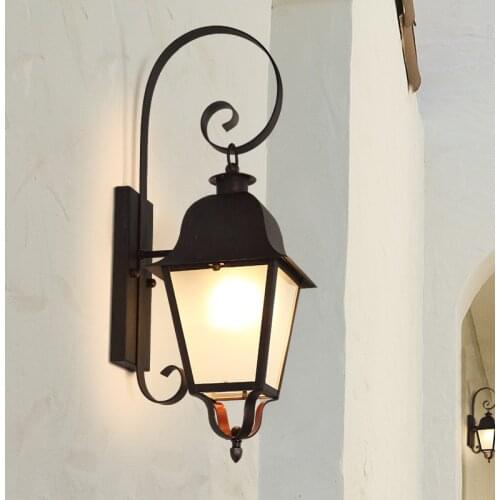 Waterproof courtyard lamp American style retro exterior wall entry gate outdoor balcony nostalgic engineering lamps