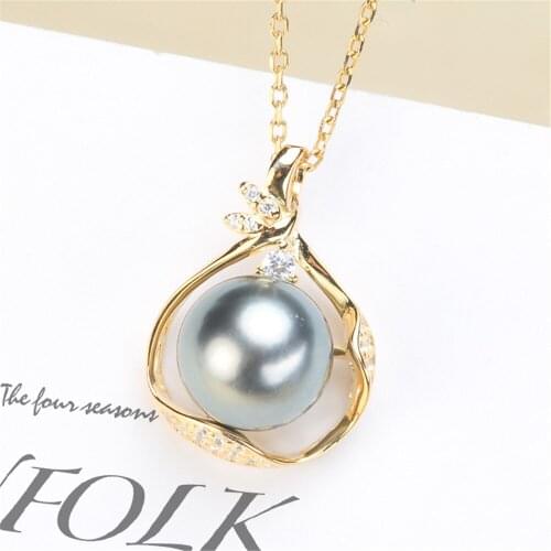Factory Wholesale Real Solid S925 Sterling Silver Accessories DIY Jewelry Making Pearl Pendant For Women Charm Gift