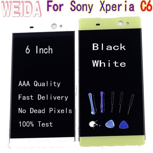 WEIDA 6'' For Sony Xperia C6 LCD Display Touch Screen Digitizer Assembly WITHOUT Frame with Free tool