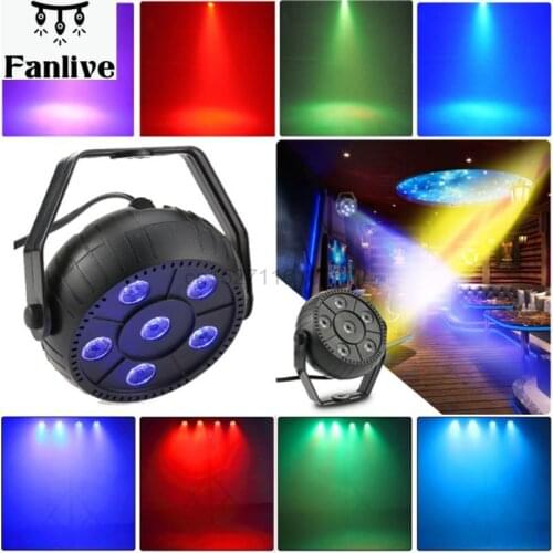 10pc LED Stage Light Sound Active Automatic Par Light 6 Led RGB Par Lamp 9W Disco Laser Lights Wedding Stage Lamp Disco Bar Lamp