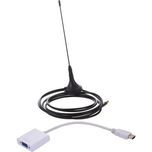 2 Pcs Accessories: 1 Pcs Digital External Antenna & 1 Pcs HDMI to VGA HDMI Male to VGA RGB Female Video Converter
