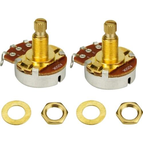 NEW 2pcs Long Shaft Guitar Pots Potentiometer A250K for Guitar Accessories