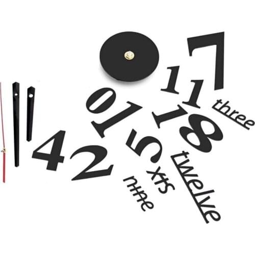 Large DIY Wall Clock Acrylic Mirror Stickers Roman Numeral Clocks For Living Room Home Office Decor