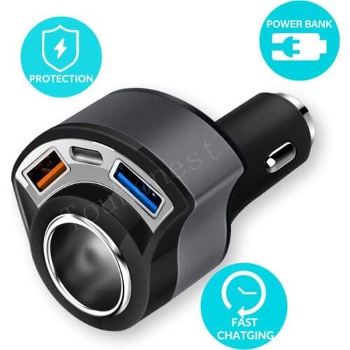 Quick Car Charger USB Type C Charger Mini QC 3.0 USB Adapter Plug Fast Charger For iPhone Samsung Xiaomi Mobile Car USB Charger