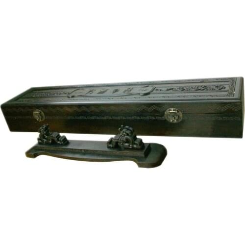 Mahogany wooden sword gold custom jewelry box wooden wood