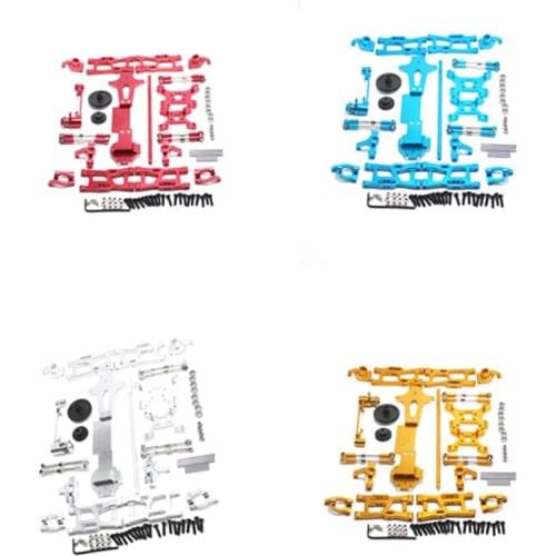 For WLtoys 1:14 144001 RC Car Full Upgrade Spare Parts Metal C Seat Steering Cup Swing Arm Central Drive Shaft