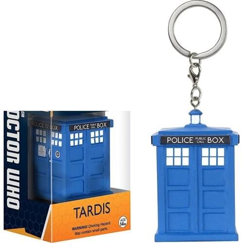 Funko 4cm Cute DOCTOR WHO TARDIS pocket keychain toy doll pvc action Figure Collection Toys for children with retail box