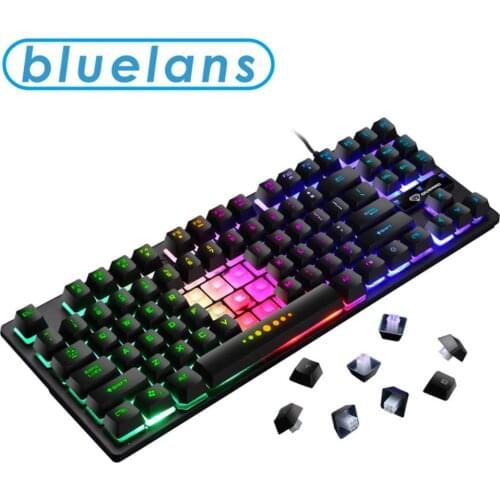 GK-10 87 Keys Backlight Characters Gaming Mechanical Keyboard Game Anti-ghosting Backlit USB Wired Keyboard For pro Gamer