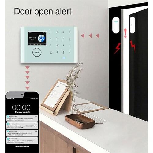 IOS Android APP Wireless Home Security LCD PSTN WIFI GSM Alarm System Intercom Remote Control Automatic Alarm Sensor Kit