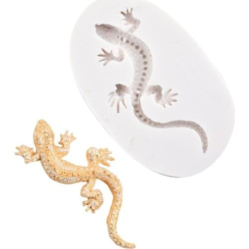 Luyou 1pc gecko cake silicone mold fondant lace mold Birthday cake decorating tools chocolate gumpaste mold FM1963