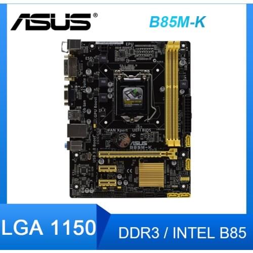 ASUS B85M-K PC Motherboard intel B85 Socket LGA 1150 i7 i5 i3 DDR3 PCI-E 3.0 USB 3.0 SATA III Original Desktop Mainboard set
