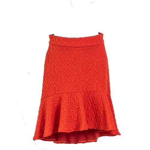 Mini Asymmetrical Red Women Skirt