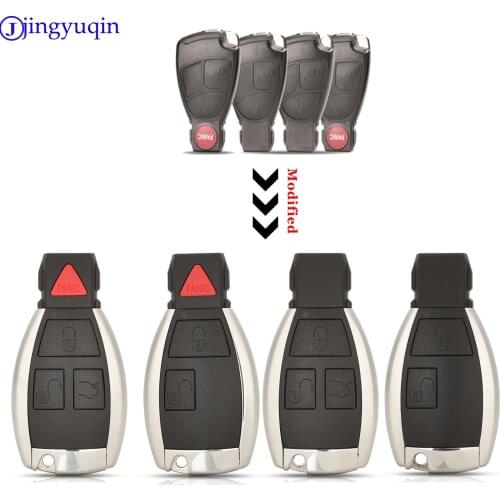 Jingyuqin Modified Remote Car Key Shell Case Cover For Mercedes Benz B C E ML S CLK C 2/3/4 Buttons