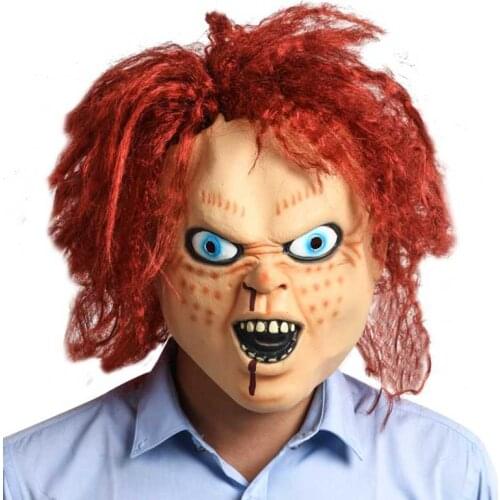 New Childs Play Chucky Mask Terror Halloween Scary Adult Full Head Prop Cosplay costume Latex Masks