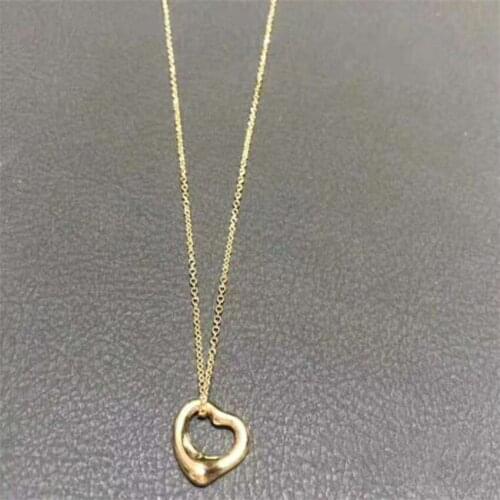 Water Drop Heart Charm 925 Silver Necklace Womens Heart Pendant Sweet High-End Jewelry Valentines Day Girlfriend Gift