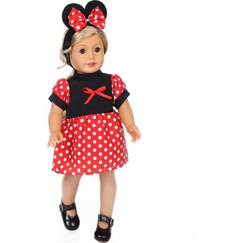 Hot dress Fit for American Girl Doll Clothes 18-inch Doll , Christmas Girl Gift(only sell clothes)