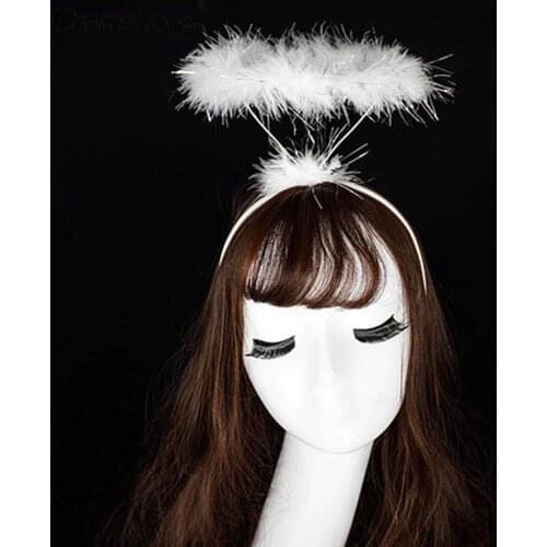 Headband Ladied Fluffy Halo Angel Soft Headband Fairy Fancy Dress Party Comfortable Hairband Hair Accessories Dropshipping