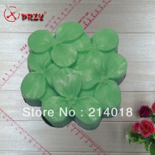 Craft Art Silicone Soap Mold DIY Handmade Soap Molds Moulds N.S1110 Aroma Stone Rubber PRZY Eco-friendly 3 Leaf Flower 001