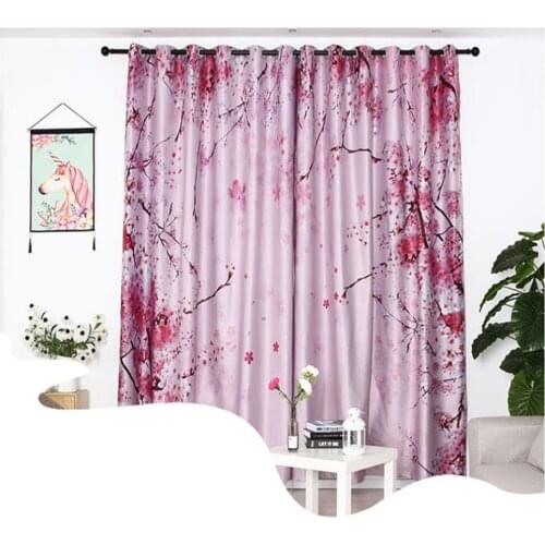 Pink curtains girls curtains Modern Home Decoration Blackout 3D Curtain stereoscopic lifelike 3d curtains