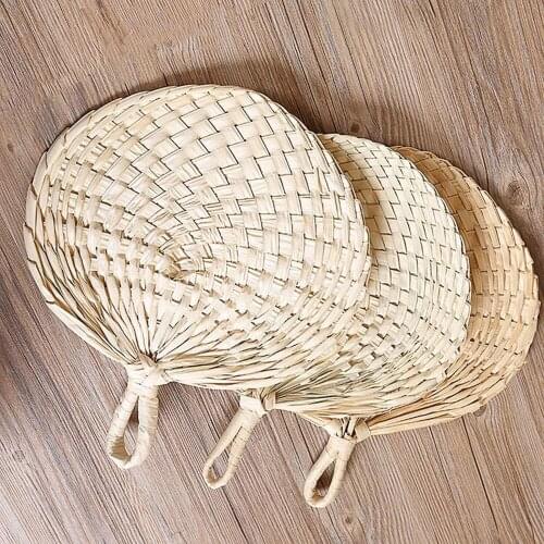 Chinese style handmade straw fan hand woven palm leaf hand fan summer heat dissipation mosquito repellent hand fan D210