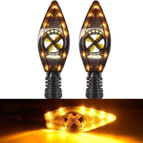 Motorcycle Turn Signal Lights Moto Amber Indicators Flash Flowing Lamp For YAMAHA fjr1300 fz1 fz600 trx850 fzr400 fazer xjr400