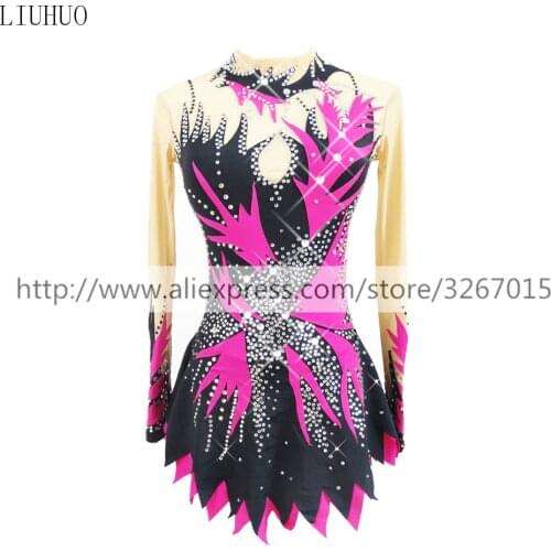 LIUHUO Women rhythmic gymnastics leotards for girls performance suit Artistic gymnastics Ice Skating dress Ballet Dance Dress
