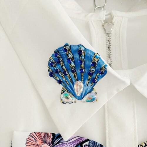 Casual Women Summer 2021 High Quality Luxury Beading White Blouse + Green Mini Pearls Starfish Print Skirt Sets