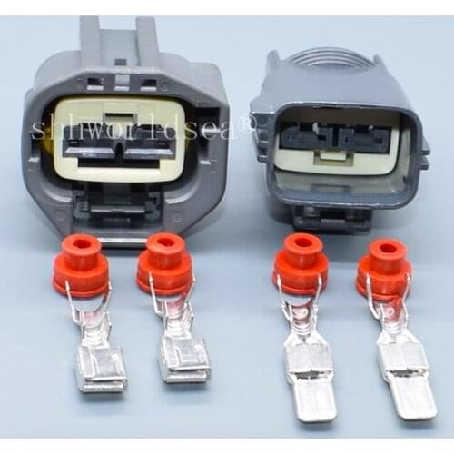 Shhworldsea 2/5/10/30/100 2 Pin 6.3mm car auto Female Waterproof Automotive Electrical Connector plug 7283-5596-10 7282-5596-10