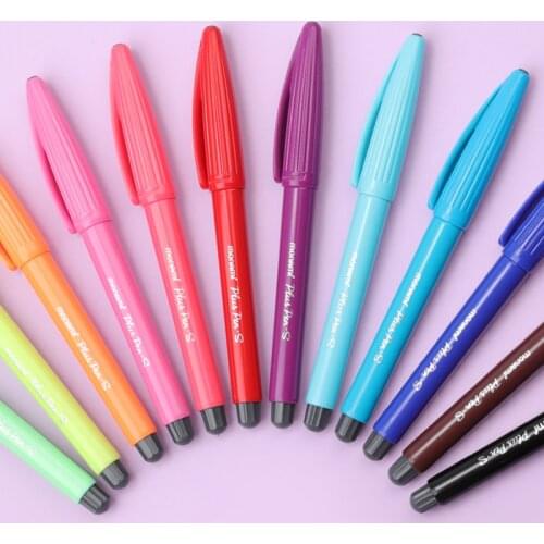 1set MONAMI Plus Pen-S Color Watercolor Pen 0.4mm Writing Point 12 Colors/set Decorative Scrapbook Cute Gift