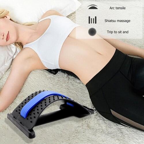 1pc Back Stretch Equipment Massager Magic Stretcher Fitness Lumbar Support Relaxation Spine Pain Relief Massageador
