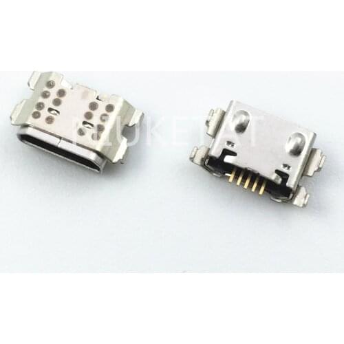 100pcs Micro USB 5Pin Jack Connector socket Data charging port tail plug For Samsung Galaxy A01 A015 A015F/DS Mini USB Jack