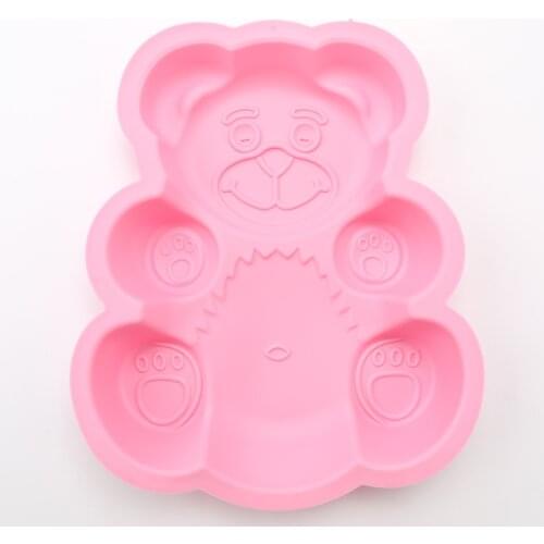 29*23.5*4.5cm &17*15*3cm DlY Cartoon Bear Shape 3D Silicone Cake Mold Baking Tools Bakeware Maker Mold Tray Baking