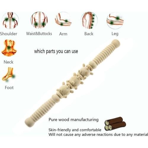 33cm Massage Stick Body Shaper anti Cellulite Blaster Trigger Point Myofascial Release Balls Pro Mobility Acupressure Therap
