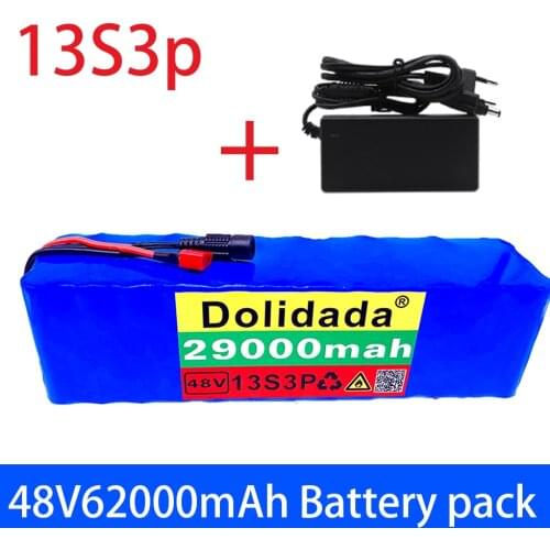 48v lithium ion battery 48v 29Ah 29000mah 500w 13S3P Lithium ion Battery Pack For 54.6v E-bike Electric bicycle Scooter +Charger