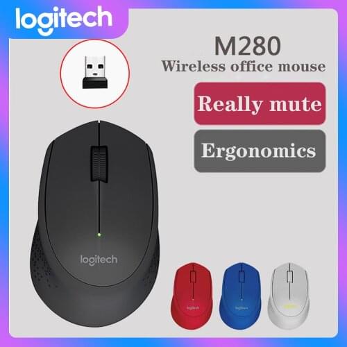 Logitech M280 Wireless Optical Mouse 2.4GHz 3 Buttons Receiver Cordless Mice for PC Computer Office Home